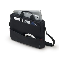 DICOTA Eco Bretaske 156 - Stylish & Sustainable 300D RPET Polyester Laptop Bag in Black - Perfect for Professionals & Students!